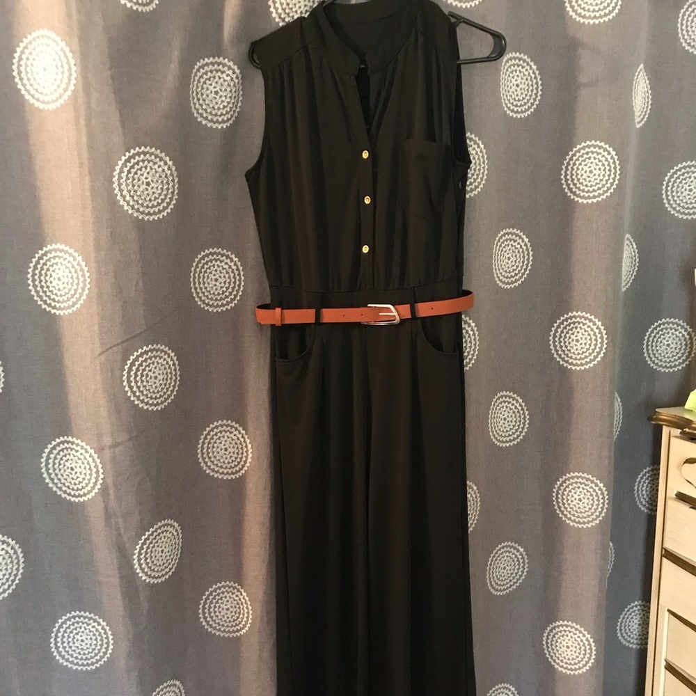 Button front Pants Jumpsuit